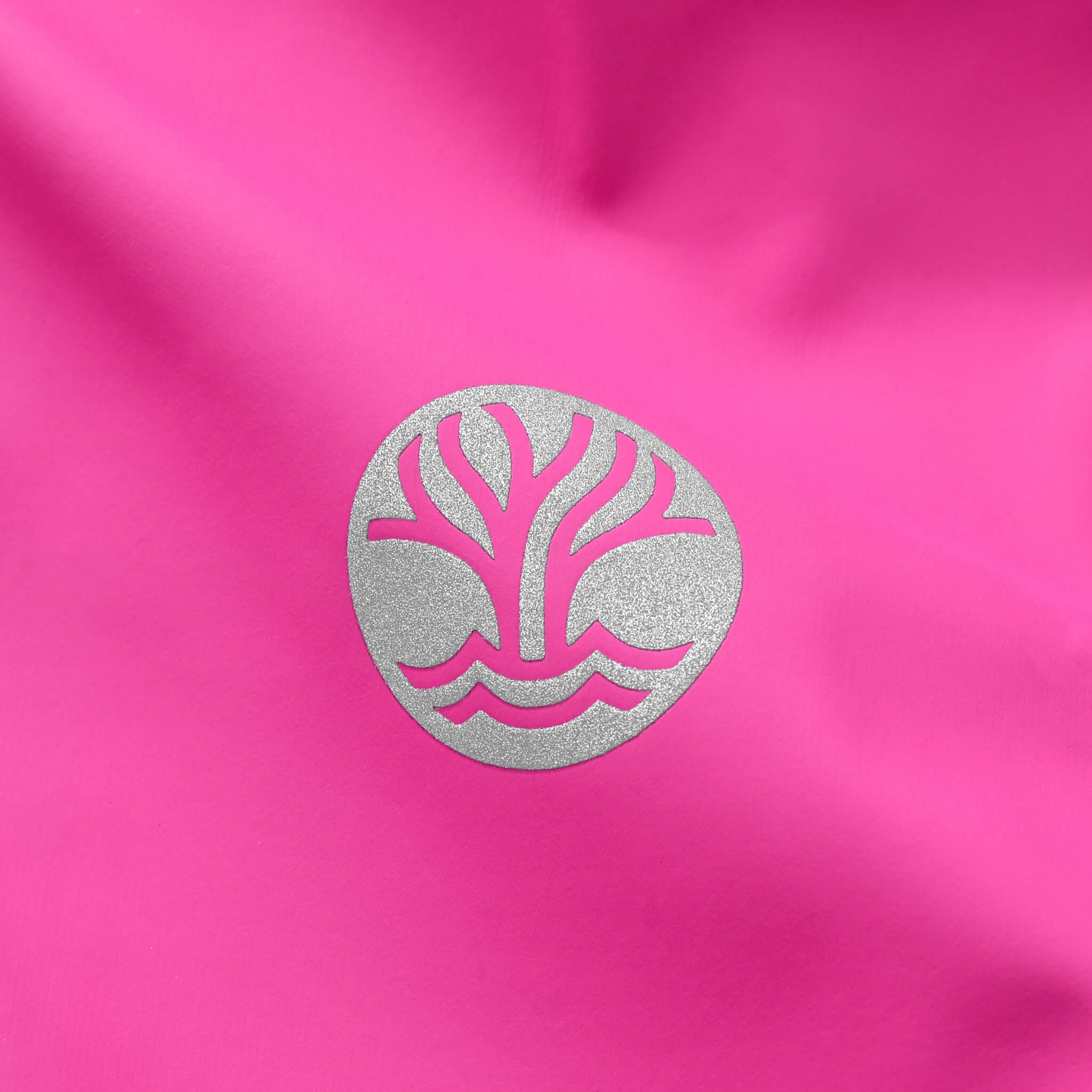 Reflective Wavetree Logo on Pink Raincoat