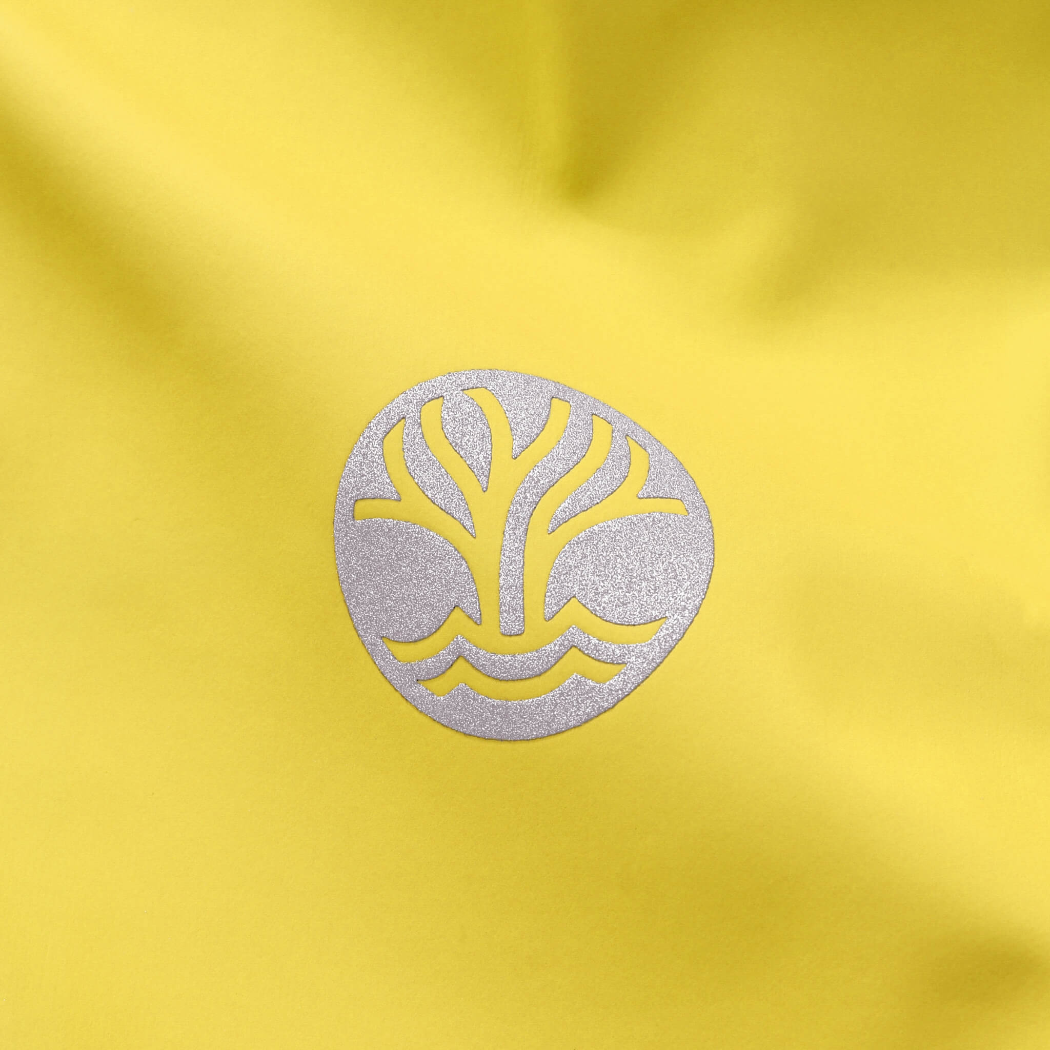 Reflective Wavetree Logo on Yellow Raincoat
