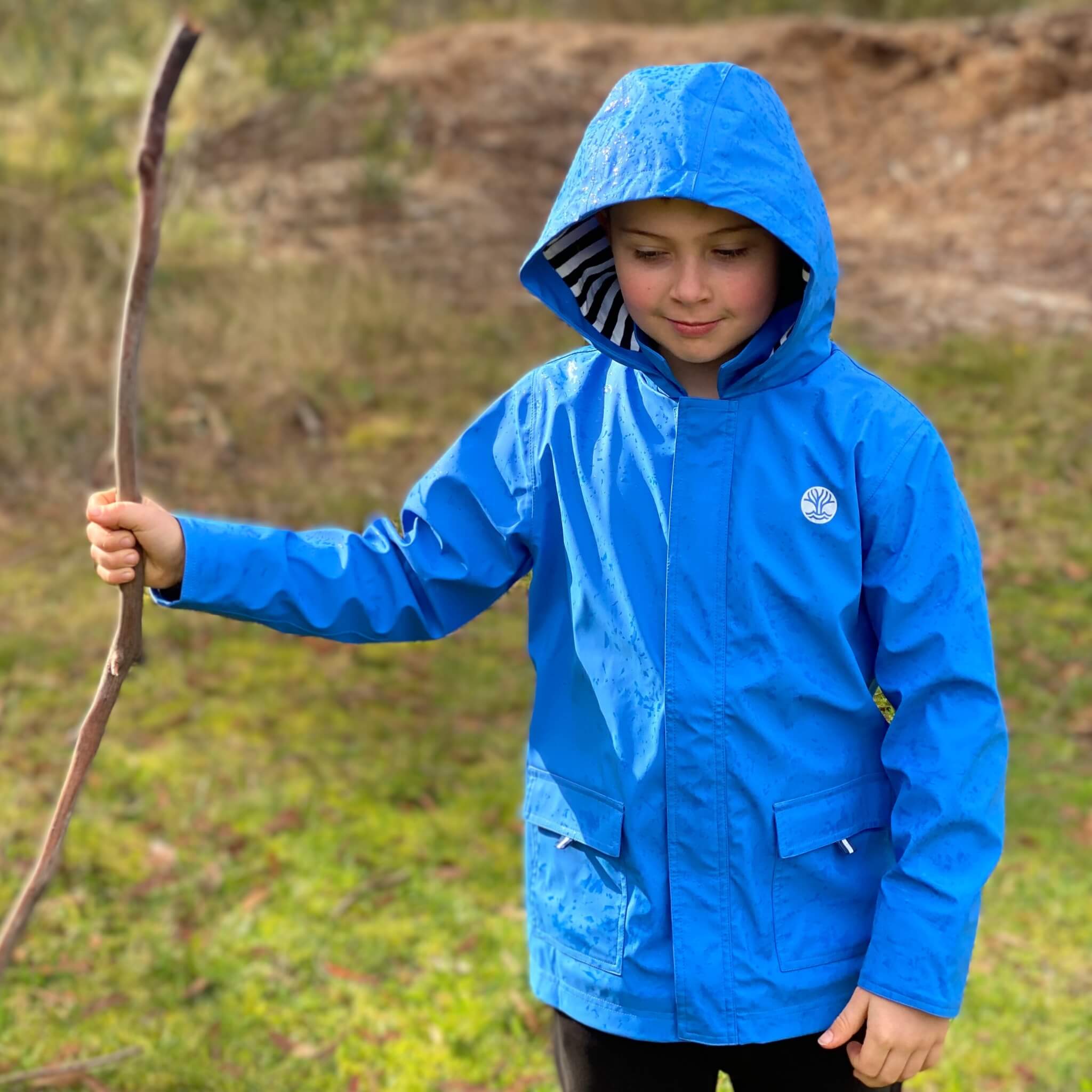 Blue store raincoat kids