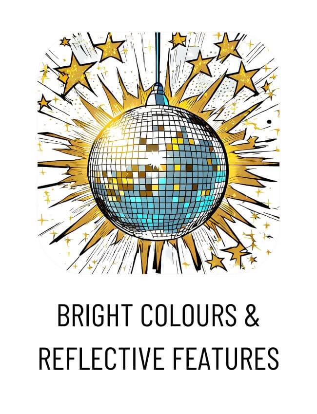 Icon for bright colours and reflective features